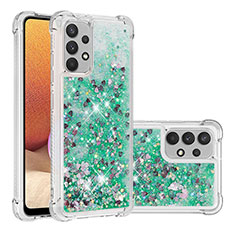 Custodia Silicone Cover Morbida Bling-Bling S01 per Samsung Galaxy A32 4G Verde