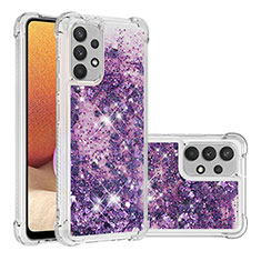 Custodia Silicone Cover Morbida Bling-Bling S01 per Samsung Galaxy A32 5G Viola