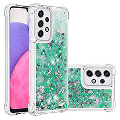 Custodia Silicone Cover Morbida Bling-Bling S01 per Samsung Galaxy A33 5G Verde