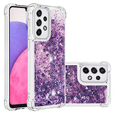 Custodia Silicone Cover Morbida Bling-Bling S01 per Samsung Galaxy A33 5G Viola