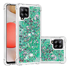 Custodia Silicone Cover Morbida Bling-Bling S01 per Samsung Galaxy A42 5G Verde