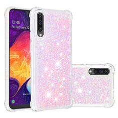 Custodia Silicone Cover Morbida Bling-Bling S01 per Samsung Galaxy A50 Rosa