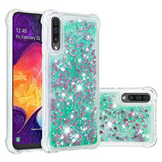 Custodia Silicone Cover Morbida Bling-Bling S01 per Samsung Galaxy A50S Verde