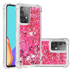 Custodia Silicone Cover Morbida Bling-Bling S01 per Samsung Galaxy A52 4G Rosa Caldo