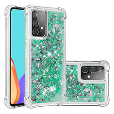 Custodia Silicone Cover Morbida Bling-Bling S01 per Samsung Galaxy A52 4G Verde