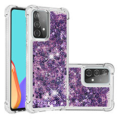 Custodia Silicone Cover Morbida Bling-Bling S01 per Samsung Galaxy A52 5G Viola