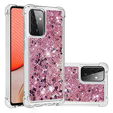 Custodia Silicone Cover Morbida Bling-Bling S01 per Samsung Galaxy A72 4G Rosso