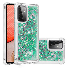 Custodia Silicone Cover Morbida Bling-Bling S01 per Samsung Galaxy A72 4G Verde
