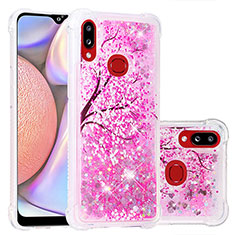 Custodia Silicone Cover Morbida Bling-Bling S01 per Samsung Galaxy M01s Rosa Caldo