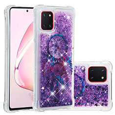 Custodia Silicone Cover Morbida Bling-Bling S01 per Samsung Galaxy M60s Viola