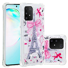Custodia Silicone Cover Morbida Bling-Bling S01 per Samsung Galaxy S10 Lite Rosa