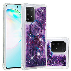 Custodia Silicone Cover Morbida Bling-Bling S01 per Samsung Galaxy S10 Lite Viola