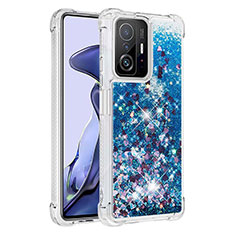 Custodia Silicone Cover Morbida Bling-Bling S01 per Xiaomi Mi 11T 5G Blu