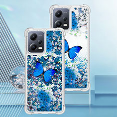 Custodia Silicone Cover Morbida Bling-Bling S01 per Xiaomi Poco X5 5G Blu