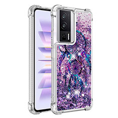 Custodia Silicone Cover Morbida Bling-Bling S01 per Xiaomi Redmi K60 5G Viola