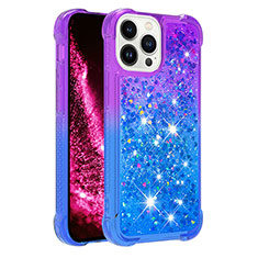 Custodia Silicone Cover Morbida Bling-Bling S02 per Apple iPhone 16 Pro Viola