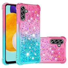 Custodia Silicone Cover Morbida Bling-Bling S02 per Samsung Galaxy A04s Rosa