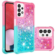 Custodia Silicone Cover Morbida Bling-Bling S02 per Samsung Galaxy A13 4G Rosa