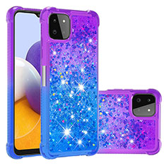 Custodia Silicone Cover Morbida Bling-Bling S02 per Samsung Galaxy A22s 5G Viola