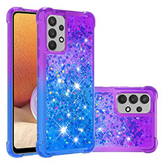 Custodia Silicone Cover Morbida Bling-Bling S02 per Samsung Galaxy A32 4G Viola