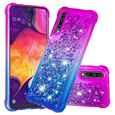 Custodia Silicone Cover Morbida Bling-Bling S02 per Samsung Galaxy A50 Viola