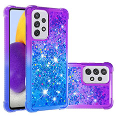 Custodia Silicone Cover Morbida Bling-Bling S02 per Samsung Galaxy A73 5G Viola