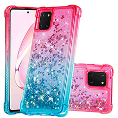 Custodia Silicone Cover Morbida Bling-Bling S02 per Samsung Galaxy A81 Rosa