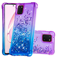 Custodia Silicone Cover Morbida Bling-Bling S02 per Samsung Galaxy A81 Viola