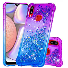 Custodia Silicone Cover Morbida Bling-Bling S02 per Samsung Galaxy M01s Viola