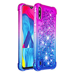 Custodia Silicone Cover Morbida Bling-Bling S02 per Samsung Galaxy M10 Viola