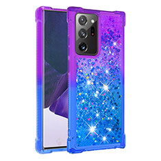 Custodia Silicone Cover Morbida Bling-Bling S02 per Samsung Galaxy Note 20 Ultra 5G Viola