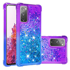 Custodia Silicone Cover Morbida Bling-Bling S02 per Samsung Galaxy S20 FE 5G Viola