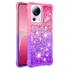 Custodia Silicone Cover Morbida Bling-Bling S02 per Xiaomi Civi 2 5G Rosa Caldo