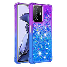 Custodia Silicone Cover Morbida Bling-Bling S02 per Xiaomi Mi 11T 5G Viola