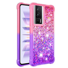 Custodia Silicone Cover Morbida Bling-Bling S02 per Xiaomi Redmi K60 5G Rosa Caldo