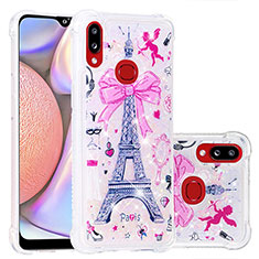 Custodia Silicone Cover Morbida Bling-Bling S03 per Samsung Galaxy A10s Rosa