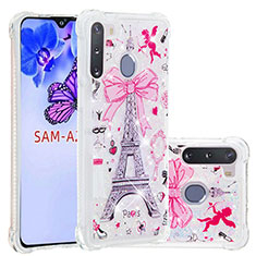 Custodia Silicone Cover Morbida Bling-Bling S03 per Samsung Galaxy A21 European Colorato