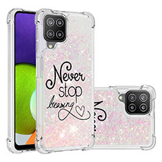 Custodia Silicone Cover Morbida Bling-Bling S03 per Samsung Galaxy A22 4G Multicolore