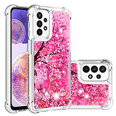 Custodia Silicone Cover Morbida Bling-Bling S03 per Samsung Galaxy A23 4G Rosa Caldo