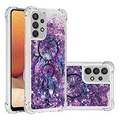 Custodia Silicone Cover Morbida Bling-Bling S03 per Samsung Galaxy A32 4G Viola