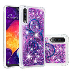 Custodia Silicone Cover Morbida Bling-Bling S03 per Samsung Galaxy A50 Viola