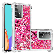 Custodia Silicone Cover Morbida Bling-Bling S03 per Samsung Galaxy A52s 5G Rosa Caldo