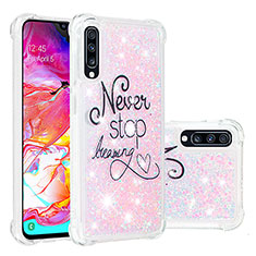 Custodia Silicone Cover Morbida Bling-Bling S03 per Samsung Galaxy A70 Multicolore