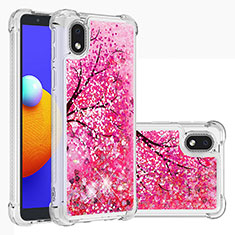 Custodia Silicone Cover Morbida Bling-Bling S03 per Samsung Galaxy M01 Core Rosa Caldo
