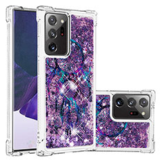 Custodia Silicone Cover Morbida Bling-Bling S03 per Samsung Galaxy Note 20 Ultra 5G Viola