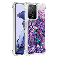 Custodia Silicone Cover Morbida Bling-Bling S03 per Xiaomi Mi 11T 5G Viola