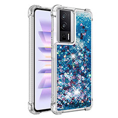 Custodia Silicone Cover Morbida Bling-Bling S03 per Xiaomi Poco F5 Pro 5G Blu