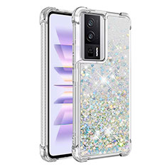 Custodia Silicone Cover Morbida Bling-Bling S03 per Xiaomi Poco F5 Pro 5G Cielo Blu