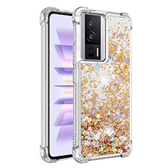 Custodia Silicone Cover Morbida Bling-Bling S03 per Xiaomi Redmi K60 5G Oro