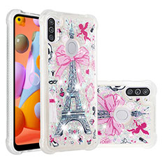 Custodia Silicone Cover Morbida Bling-Bling S04 per Samsung Galaxy A11 Rosa